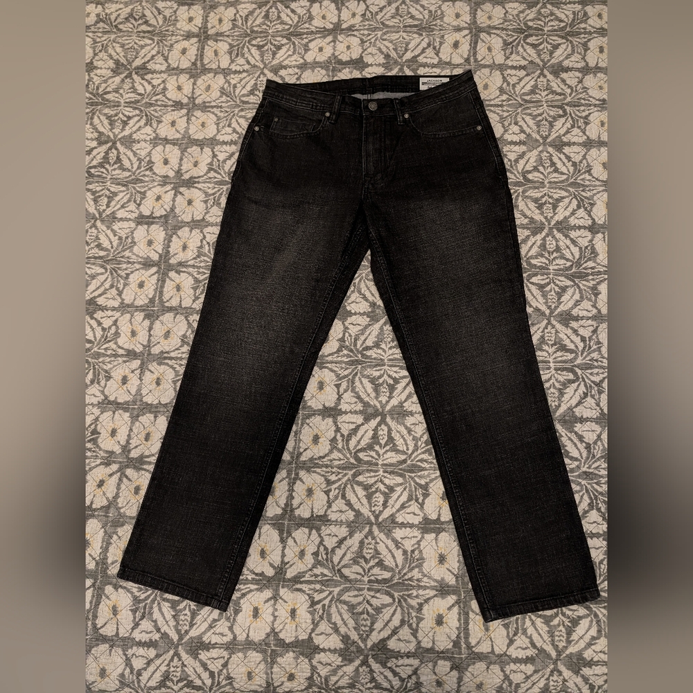 Buffalo David Bitton Men's Dark Gray/Black Straight Jeans